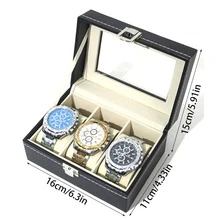 1件装简约高端家居收纳整理眼镜盒皮革手表盒手表展示盒可拆卸手表支架珠宝盒，房间装饰 - 彩色 - 查看 10