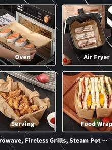 50pcs Pre-Cut Non-Stick Parchment Paper, Unbleached Baking, Grilling, Frying And Steaming Paper, Suitable For Most Oven Trays, Family Dinner Supplies, Christmas Party Supplies