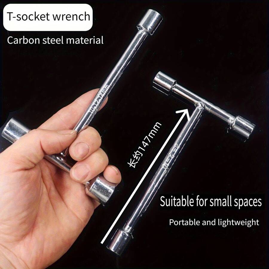 3pcs Mini T-Type Wrench Set, Short Triangle Screwdriver Bits, Household Manual Tool For Removing Hex Screws - Three-head T-type 8-10-12mm - View 1