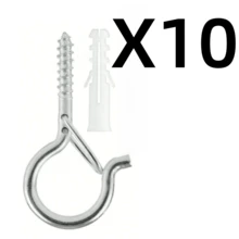 5/10 Pack Black Q-Hooks For Hanging - Ceiling Hooks, Outdoor Planter Hangers, Safety Buckles, Weatherproof Clips, Screw Eyes S, Heavy Duty Hooks For Outdoor String Lights Christmas Hangers