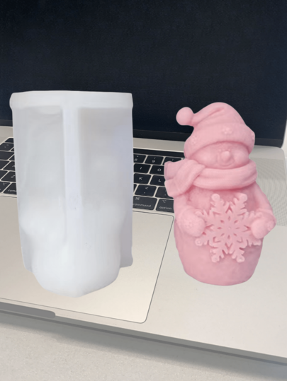 DIY Candle Molds, Christmas Decor Snowman Molds, Home Decoration Molds For Resin, Plaster, Silicone