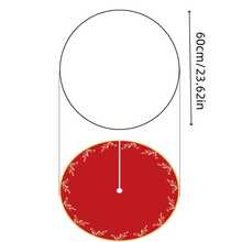 1 pièce/260 pièces Jupe d'arbre de Noël, tapis avec éléments de feuilles sur fond rouge de Noël, convient pour la décoration intérieure et extérieure du sol, jupe d'arbre d'ambiance de Noël, tapis de décoration de sol pour rassemblement familial de Noël, décorer le bas de l'arbre, convient pour la mise en scène de la scène de Noël, décoration d'ambiance des fêtes, disposition de l'arbre de Noël dans le salon, scène de fête des fêtes, décoration de Noël à la maison, créer une douce ambiance de Noël - feuilles rouges - Voir 7