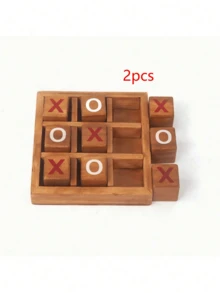 经典木制井字棋游戏套装 - 9 个棋子和 1 个底座，适合 14 岁及以上玩家，是家庭游戏之夜和家居装饰的完美之选 | 适用于咖啡桌、客厅、书桌 - 非常适合成人游戏之夜、派对游戏、农舍风格装饰 - 无需电池，绝佳的礼物创意，情人节礼物，咖啡桌游戏 | 经典棋盘游戏 | 木制游戏棋子，XOXO 棋盘游戏，互动游戏，非常适合旅行和休闲策略棋盘游戏。 - 彩色 - 查看 13