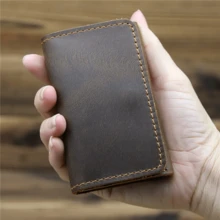 Genuine Leather Men's Card Holder Driving License Wallet Credit/Bank Card Case Coin Purse Vintage Mini Wallet For Men Money Wallet Purse Wallet Coin Wallet
