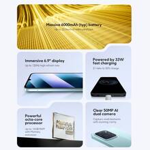 Xiaomi POCO C85 全球版智能手机 NFC 大容量 6000mAh（典型值）电池 沉浸式 6.9 英寸显示屏 高达 120Hz 高刷新率 由 33W 快速充电供电 强大的八核处理器 高达 16GB RAM 带内存扩展 清晰的 50MP AI 双摄像头 时尚精致的设计 四曲面后盖 - 黑色 - 查看 2