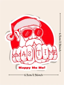 2 peças Feliz Natal | Adesivo Feliz Ho Ho Adesivo Engraçado de Papai Noel, ótimo para decorar garrafas de água, laptops, capas de celular, coolers, janelas de carro, diários, cadernos