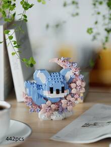 18 Pcs Cute Moon Flower Animal Building Blocks, DIY Animal Series Blocks, Desktop Decoration, Stress Relief, Home Decor, Assembling Figurine, Office Desk Accessories, Birthday Gift, New Year Gift, Christmas Gift, Suitable For Girlfriend Birthday, Creative Valentine's Day Gift