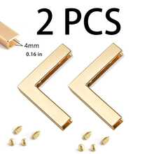 2pcs Metal Rectangular Protector Clips, Handbag Notebook Corner Guards, Shoulder Bag Rivet Decorative Accessories, Luggage Hardware - Multicolor - View 7