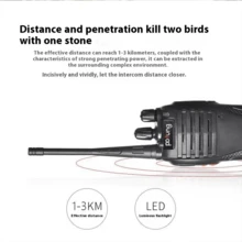 2 Pcs Baofeng Walkie-talkie BF-S4 comunicaciones por radio Color Negro - Negro - Ver 3