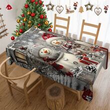 1/20 chiếc khăn trải bàn Giáng sinh, khăn trải bàn họa tiết người tuyết trắng dễ thương sang trọng và quà tặng Giáng sinh nhiều màu sắc, trang trí không khí Giáng sinh vui vẻ, thích hợp để trang trí tiệc, bàn ăn nhà bếp, trang trí nhà cửa - Nhiều màu - Xem 10