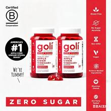 FREE SHIPPING, Zero Sugar,GOLI World's First Apple Cider Vinegar Gummies - Vitamin B12, Probiotics To Address Bloating,Vegan, Plant Based, Non-GMO, Gluten-Free & Gelatin-Free - Khác - Xem 9