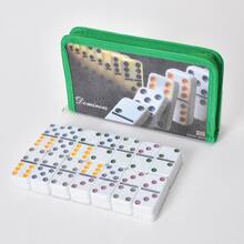 28pcs Premium Red & Black Plastic Dominoes & Ludo Game Set, With PVC Storage Box, Classic Board Game For Indoor, Outdoor, Camping, Travel, Family Game Night, Holiday Gift, Social Gathering, Birthday, New Year, Valentine's Day, Thanksgiving, Party, Best Gift For Friends