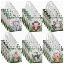 6/12/18/24/30 chiếc Túi quà tặng & Túi tote tiệc xuân - Túi quà tặng & mua sắm gấp gọn Jungle Adventure có họa tiết động vật rừng, Polypropylene, lý tưởng cho sinh nhật, đám cưới, v.v., Túi quà tiệc | Thiết kế Jungle Adventure | Túi quà bền, Quà tặng theo chủ đề rừng rậm - Nhiều màu - Xem 3
