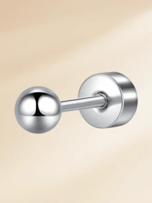 1 pieza Pendientes de acero inoxidable con forma de corazón y luna de 20G para mujeres para decoración diaria, pendientes de rosca de oro y plata, pendientes de cartílago, hélix y trágus