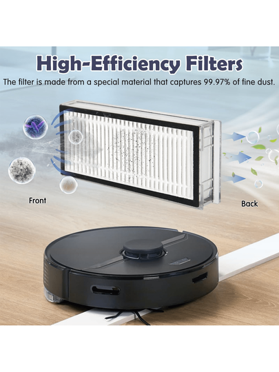 Q7 Accessories Kit Replacement Compatible Roborock Q7+ Max Max+ Robot Vacuum, Main Brush, Mop Cloth Pads, Side Brushes, Washable Filter, Tool (Not M5) view 4