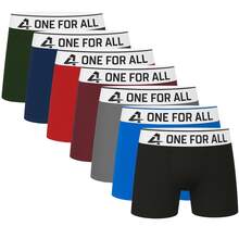 10 Men's Boxer Briefs ONE FOR ALL – Premium Microfiber, Cotton Lining, Softness And Durability - Multicolor - Ver 1