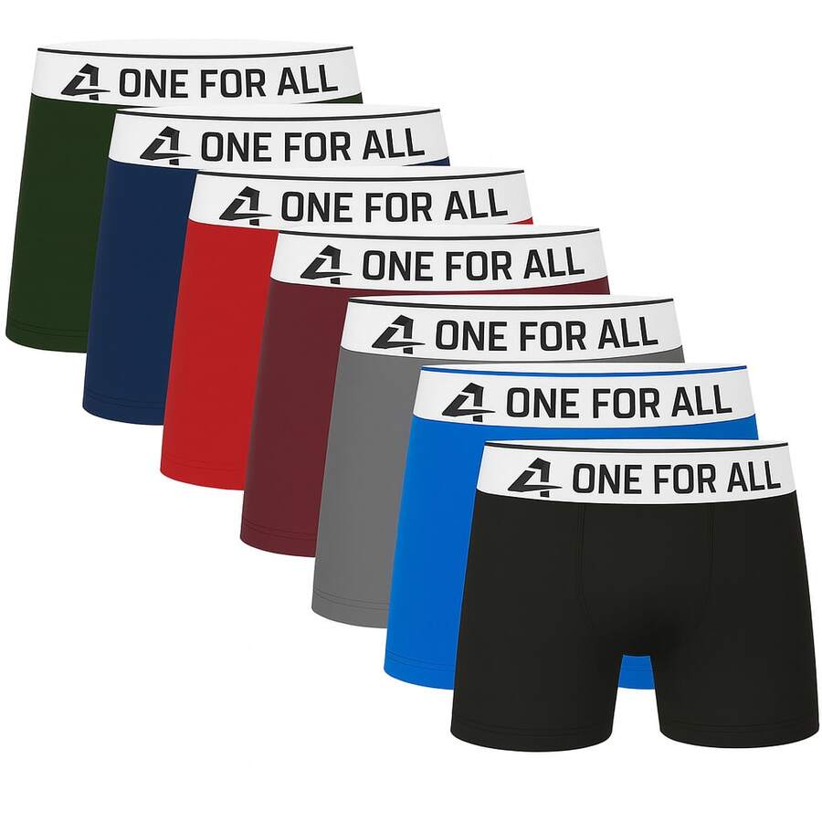 10 Men's Boxer Briefs ONE FOR ALL – Premium Microfiber, Cotton Lining, Softness And Durability - Multicolor - Ver 1