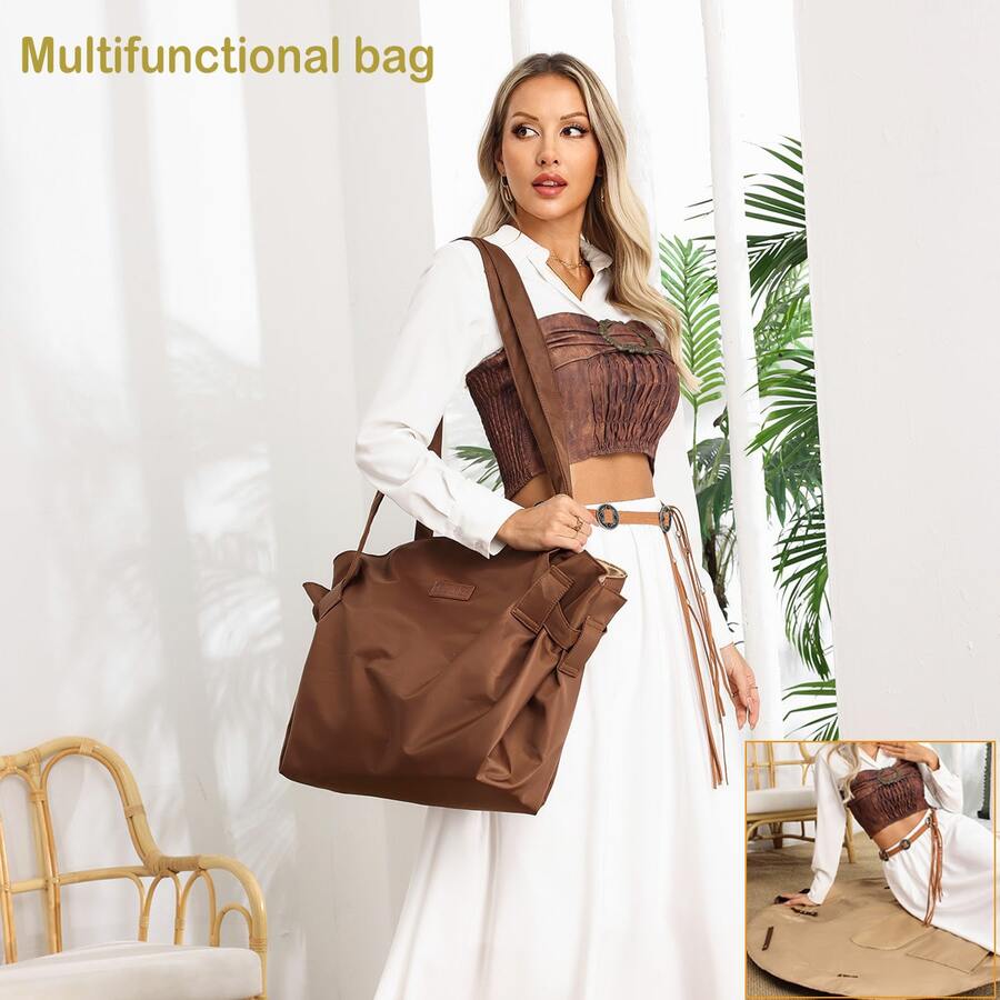 Camping & Hiking Bag, Outdoor Sports Casual Bag, Can Be Worn Over The Shoulder Or Diagonally, Travel Camping Storage Large Capacity Shoulder Messenger Bag For Women, Fashionable, Can Be Worn Over The Shoulder Or Diagonally, Can Be Unfolded, Suitable For Multiple Scenarios, Super Large Capacity