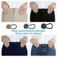 2/6 bucăți prelungitoare de nasturi pentru blugi, nasturi de extensie pentru talie pantaloni, prelungitoare versatile pentru nasturi de cămașă, prelungitoare instantanee pentru talie pantaloni, extensie elastică pentru talie pantaloni femei bărbat costum cămașă, nasturi în 4 culori (negru, albastru, kaki, alb), extensie de talie pantaloni 1/1,7 inci.
