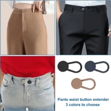 2/6 bucăți prelungitoare de nasturi pentru blugi, nasturi de extensie pentru talie pantaloni, prelungitoare versatile pentru nasturi de cămașă, prelungitoare instantanee pentru talie pantaloni, extensie elastică pentru talie pantaloni femei bărbat costum cămașă, nasturi în 4 culori (negru, albastru, kaki, alb), extensie de talie pantaloni 1/1,7 inci.
