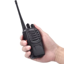 Radios de Comunicación Inalámbricos, BaoFeng Walkie Talkie 666s Recargable de Largo Alcance a Prueba de Lluvia, Altavoces con Micrófono, Intercomunicador Remoto para Uso Laboral - Negro - Ver 11