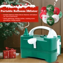 AOYI مضخة بالون كهربائية محمولة ذات فوهتين ومقطع، نافخ بالون كهربائي موفر للوقت، مناسب لديكورات الحفلات والتجمعات، مناسب كهدايا تخرج وحفلات عزوبية وتخرج وعودة الضيوف في الأعراس وديكورات هالوين وعيد الميلاد وديكورات الزفاف وديكورات الغرف