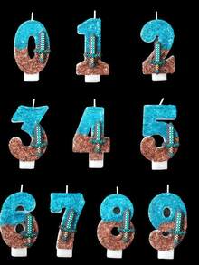 Minecraft "Minecraft" Ediție Comemorativă Seria Arme, Lumânări de Ziua de Naștere Numerice DIY 0-9 Sabie de Diamant - Fabricate din Ceară Gradient, Lumânări Numerale Luxoase Creează O Atmosferă Festivă, În Formă de Numere, Potrivite pentru Sărbători, Petreceri, Cupcakes și Decorațiuni de Torturi. Potrivite pentru Terase, Peluze, Alei