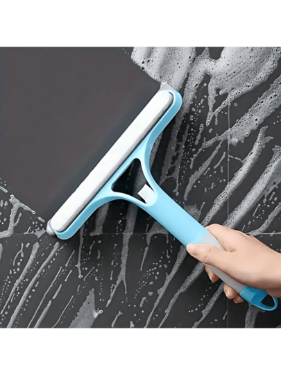 1pcs Window & Shower Glass Squeegee - Multi-Surface Cleaning Essential For Sparkling Windows In Cars, Homes & Kitchens