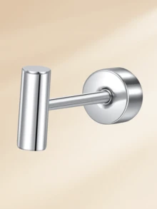 1 pieza Pendientes de acero inoxidable con forma de corazón y luna de 20G para mujeres para decoración diaria, pendientes de rosca de oro y plata, pendientes de cartílago, hélix y trágus