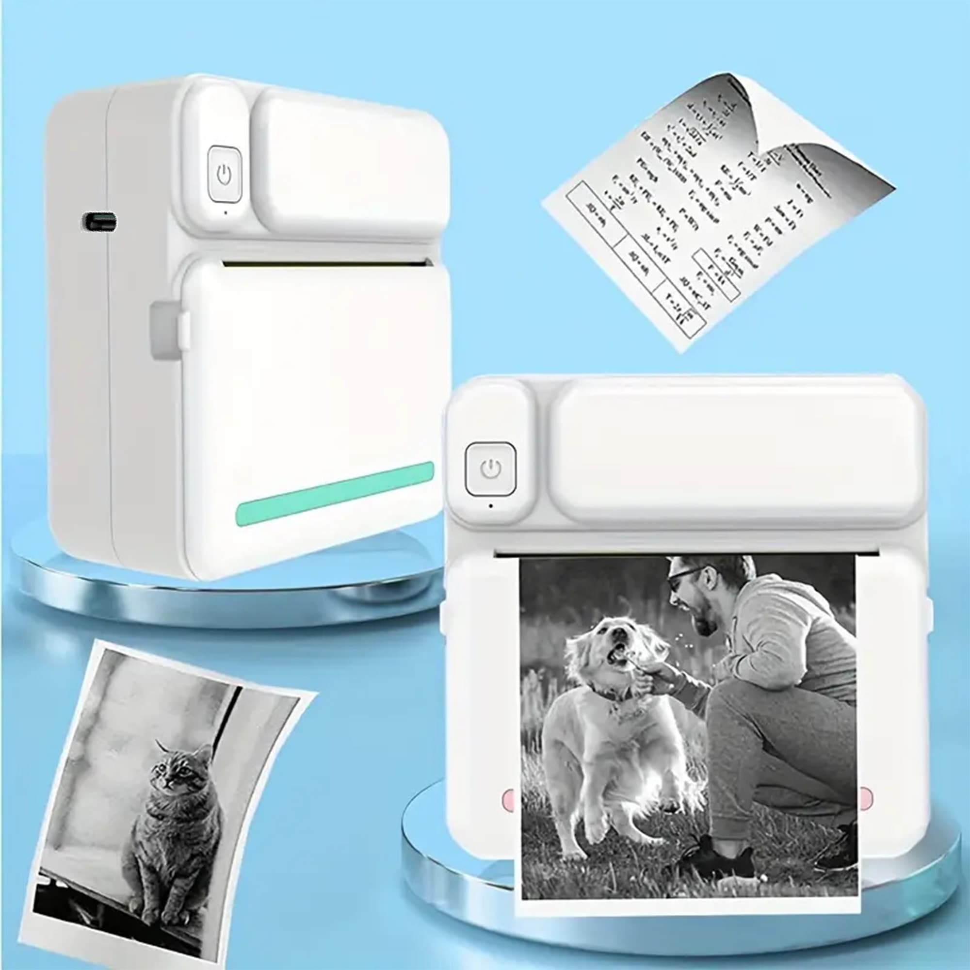 Mini Wireless Bluetooth Thermal Printer Compatible With IOS And Android Smartphones, Portable Mini Photo Label Printer For Printing Labels