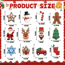 Trẻ em tự làm đồ trang trí cây thông Noel thủ công động vật đồ chơi giáo dục cho trẻ em sáng tạo thủ công nghệ thuật đồ chơi Montessori quà tặng may vá nỉ - Nhiều màu - Xem 8