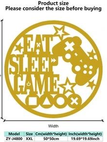 [Gamer Metal Wall Decor] Minimalist Metal Gamer Wall Decor - Video Game Controller Iron Wall Art - Ideal Gift For Gamers Room Decor Bedroom Decor Home Decor