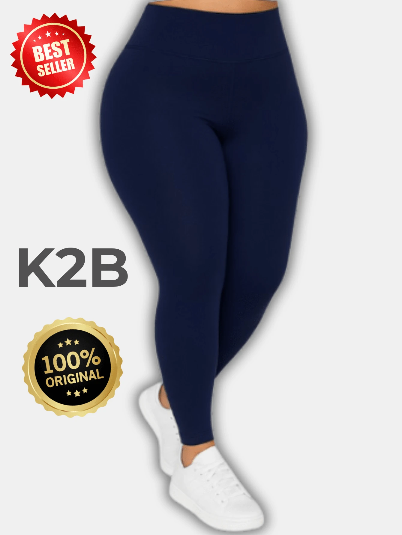 K2B Leggings 24h Shipping Gym Training Zero Transparency All Sizes Plus Size Black And Colorful - Navy Blue - View 1