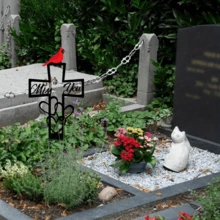 Acrylic Cross Tombstone - Horizontal, No Need For Power Or Feathers, Durable Commemorative Tomb Plaque, Home Lost Family Garden Logo, Outdoor Courtyard Decoration - Multicolor - View 2