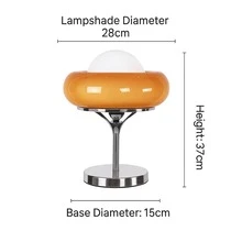 Modern Table Lamp Glass Lampshade Globe Bedside Lamp Creative Metal Base Desk Lamp Bedroom Living Room Decor Light