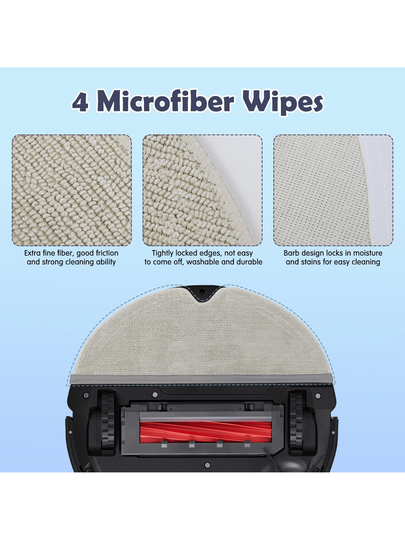 Q7 Accessories Kit Replacement Compatible Roborock Q7+ Max Max+ Robot Vacuum, Main Brush, Mop Cloth Pads, Side Brushes, Washable Filter, Tool (Not M5) view 6