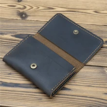Genuine Leather Men's Card Holder Driving License Wallet Credit/Bank Card Case Coin Purse Vintage Mini Wallet For Men Money Wallet Purse Wallet Coin Wallet