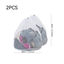 Bolsa de malla para lavadora, 30 X 40 cm, equipada con un tope de cuerda, bolsa de lavandería exquisita para evitar que la ropa se deforme