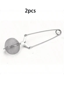 6 pièces/1 pièce Infuseur à thé en acier inoxydable avec manche, convient pour thé en vrac, filtre à boule de thé à maille fine, passoire à poudre pour le sucre de cuisson, le matcha, la poudre de cacao, tamis fin ménager Retour à l'école - Argent - Voir 13