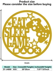 [Gamer Metal Wall Decor] Minimalist Metal Gamer Wall Decor - Video Game Controller Iron Wall Art - Ideal Gift For Gamers Room Decor Bedroom Decor Home Decor