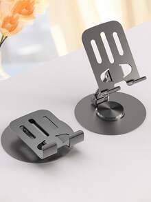 360°旋转金属手机支架 - 可调节多角度支架，适用于智能手机和平板电脑，防滑，双色灰，桌面配件，可调节手机支架 | 时尚金属支架 | 金属表面，手机支架（颜色和款式随机） - 彩色 - 查看 5