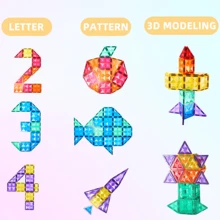 磁力積木玩具 磁力片 小尺寸 40片/100片 兒童堆疊積木 幼兒積木 DIY 建築組裝玩具 男女適用 生日節日禮物 親子互動 開學禮物 - 彩色 - 查看 6