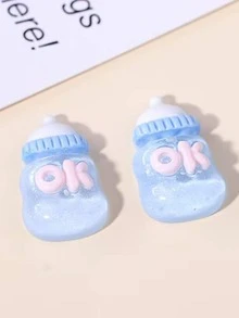 10/30 件随机混合卡通牛奶瓶树脂配件，DIY 奶油凝胶手机壳发夹杯孔鞋扣材料 - 卡通款 - 查看 3