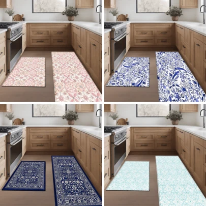 1pc Pattern Printed Rug, Faux Wool Mat - Highly Absorbent, Easy To Clean, Suitable For Home Decor, Farmhouse, Entryway, Indoor, Room, Kitchen, Dining Room, Small Office/Home Office, Sink, Laundry Room, Doormat, Kitchen Mat, Non-Slip Mat