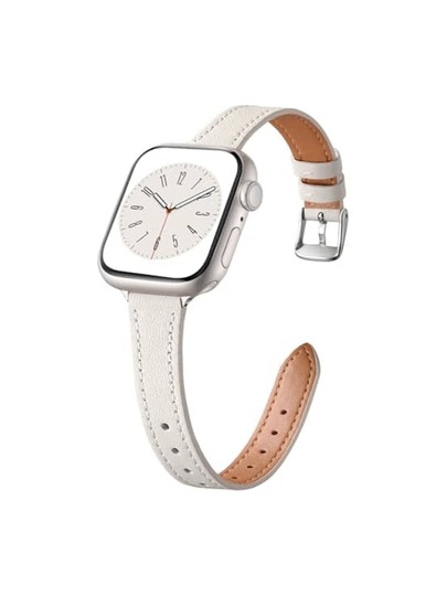 Band, Women's Ultra-Thin Leather Strap, Compatible With Apple Watch 1/2/3/4/5/6/7/8/9/10/SE/Ultra Series, Classic & Fashionable Design, Adjustable Wristband, Fits 38mm 40mm 41mm 42mm 44mm 45mm 49mm, Business & Casual Wear, Accessory