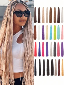 Long Micro 3X Pre-Looped Synthetic ZIZI Braids 24 30 Inch Thin Small Box Braid Crochet Twisted Hair Synthetic Braids Hair Extension For Women Girls Fashion Party Cosplay Hallowmas Christmas New Year - Multicolor - View 1