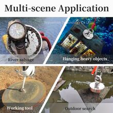 1pc Heavy-Duty Magnet Magnetism Hook Fishing Magnet With Stainless Steel Ring, High-Power Diameter Round 2.95inch Magnet Hook,For Ocean Retrieval Magnet Underwater Magnet River Salvage Magnet