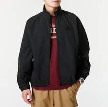 Adidas St Woven Jacket Woven Sports Casual Loose Letter Print Stand Collar Zipper Long Sleeve Jacket Unisex _JI6657 - Black - View 5