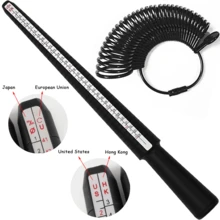 2pcs Ring & Finger Sizer Tools Set, Includes US-HK Ring Mandrel & Ring Sizer, For Ring Jewelry Making & Finger Measurement - Measuring Kit - View 14