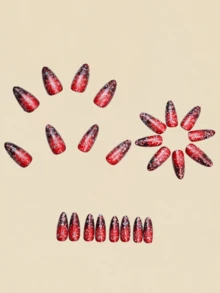 Christmas Nails, French Pointed Nails, Essential Manicure For Christmas. Snowflake Diamond False Nails,Fake Nails, Fall Press On Nails